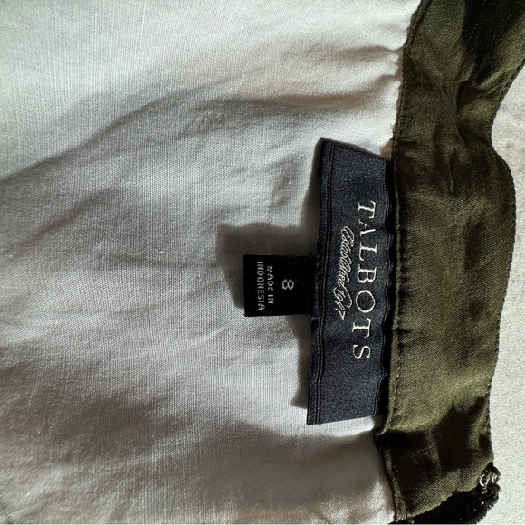 Talbots Olive A-Line Skirt - Picture 2 of 2